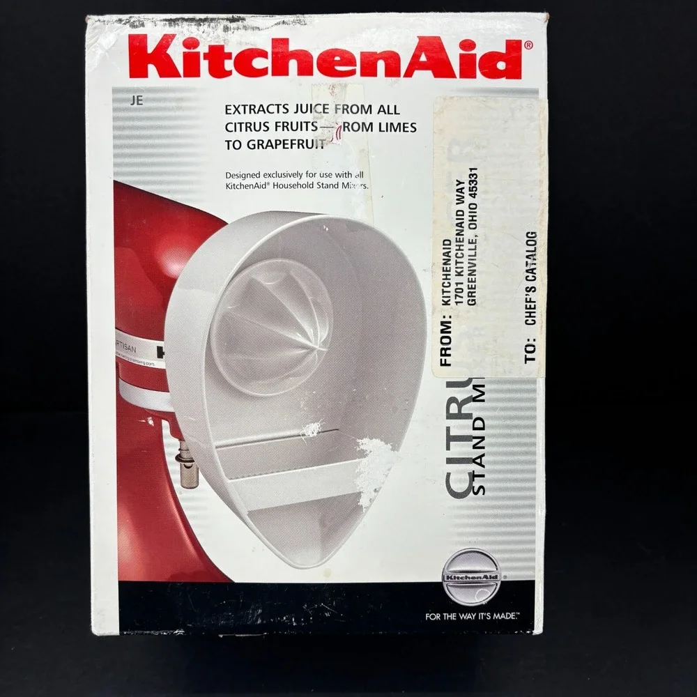 KitchenAid JE Citrus Juicer Stand Mixer Attachment White with Strainer 2003
